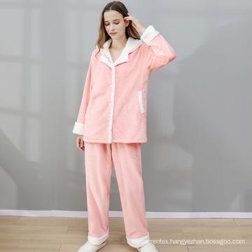 100% polyester lounge wear women winter women sleepwear pajamas for women